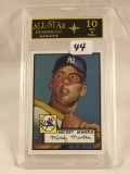Vintage Collector All-Star Grading 1952 Topps #311 Mickey Mantle MINT 10 109094 Card