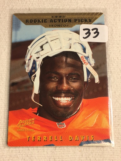 Collector 1995 Pinnacle Denver Broncos Terrell Davis Football Card No. 92