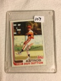 Vintage Collector 1982 Topps Astros Don Sutton Hand Signed Baseball Card No. 305