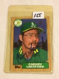 Vintage Collector 1987 Topps Athletics Carney Lansford Signed Baseball Card No. 678