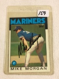 Vintage Collector 1986 Topps Mariners Mike Morgan Hand Signed Baseball Card No. 152