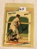 Vintage Collector 1988 Fleer Padres Mark Davis Hand Signed Baseball Card No. 581