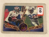 Collector 1998 Pacific Trading Cards Warrick Dunn v Barry Sanders Football Card No. 2