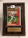 Collector 2002 Illustrated Properties Mathew Demarco Baseball Signed Plaque 4.5X6.5