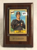 Collector OPeeChee San Diego Padres Tim Flannery Signed Plaque 4.5X6.5