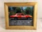 Collector Sport Racing Photo Authographed in Wood Frame 12X10