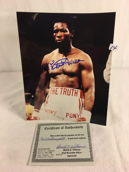 Collector Sport Boxing Photo Autographed by Carl Williams 8X10" w/ COA