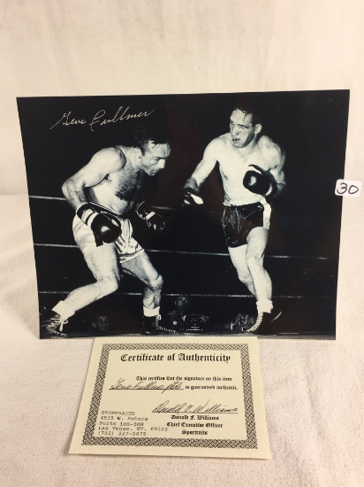 Collector Sport Boxing Photo Autographed by Gene Fullmer 8X10" w/ COA