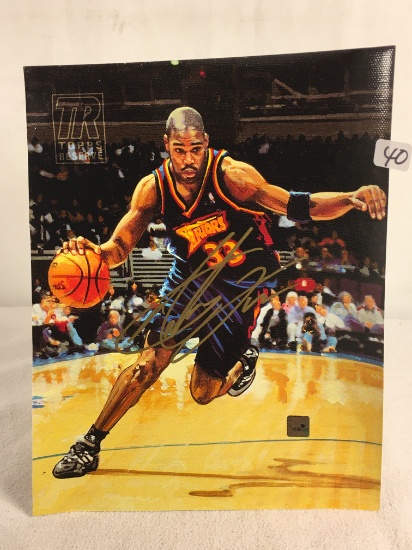 Collector Sport Basketball Painting Autographed 8X10" - See Picture