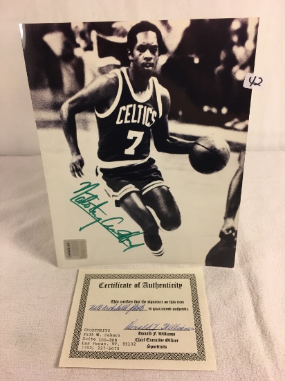 Collector Sport Basketball Photo Autographed by Nate Archibald 8X10" w/ COA