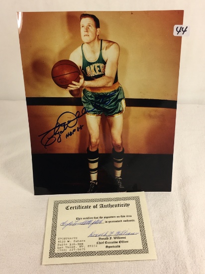 Collector Sport Basketball Photo Autographed by Clyde Lovellette 8X10" w/ COA