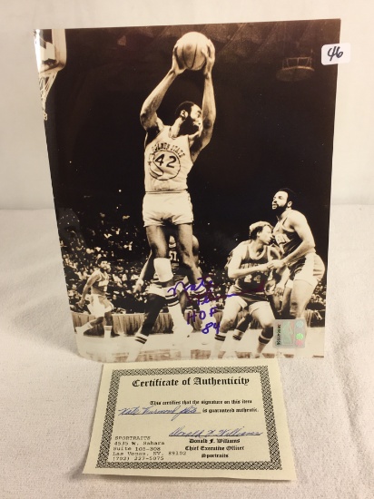 Collector Sport Basketball Photo Autographed by Nate Thurmond 8X10" w/ COA