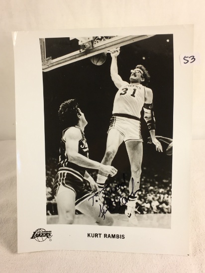 Collector Sport Basketball Photo Hand Signed by Kurt Rambis 8X10"