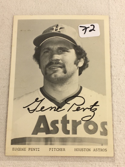 Collector Sport Baseball Card of Eugene Pentz w/ Printed Signature 3.5X5"