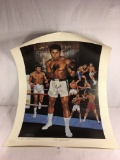 Collector Sport Boxing Picture Autographed By Muhamad Ali 56/60 Size: 28.5x22