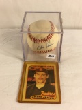 Collector Used Sport Baseball Ball Hand Signed/ Autographed Ball By: Chris james W/Card