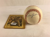 Collector Used Sport Baseball Ball Hand Signed/ Autographed Ball By Darrin Jackson W/Card
