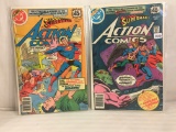 Lot of 2 Pcs Collector Vintage DC Comics  Superman's Action Comics Comic Books No.491.492.
