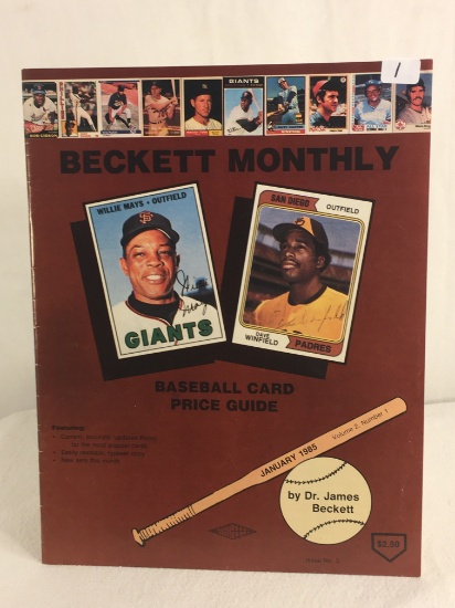 Collector Vintage 1985 Beckett Monthly Baseball Card price Guide  Magazine