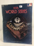 Collector Vinatge 1978 Official Program World Series 75th Anniversary Edition Magazine