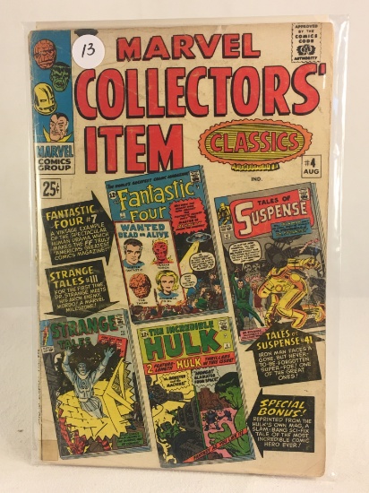 Collector Vintage Marvel Comics Marvel Collector's Item Classics Comic Book No.4