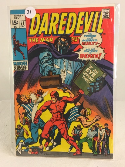 Collector Vintage Marvel Comics Daredevil The Man Without Fear  Comic Book No.71