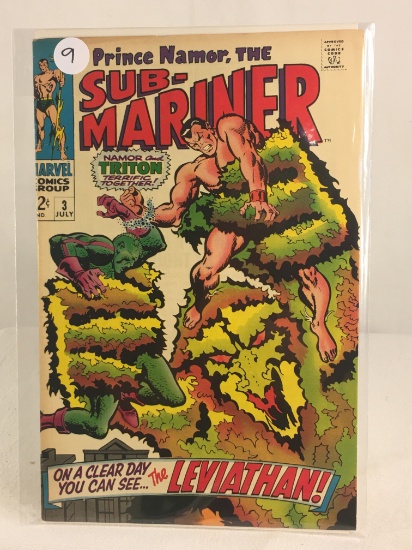 Collector Vintage Marvel Comics Prince Namor, The Sub-Mariner  Comic Book No.3