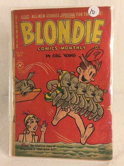 Collector Vintage Harvey Comics Blondie Comics Monthly Comic Book No.22