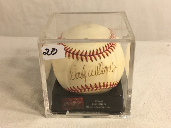 Collector Signed Rawlings MLB Baseball in Case 3.25"X3.25"X3.25" - See Pictures