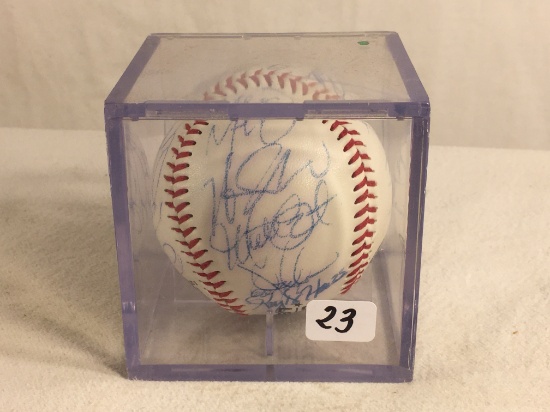 Collector Signed Rawlings MLB Baseball in Case 3.25"X3.25"X3.25" - See Pictures