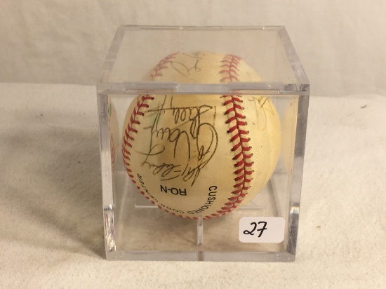 Collector Signed Rawlings MLB Baseball in Case 3.25"X3.25"X3.25" - See Pictures