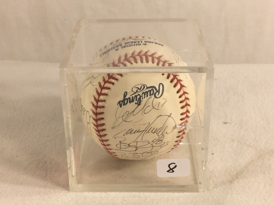 Collector Signed Rawlings MLB Baseball in Case 3.25"X3.25"X3.25" - See Pictures