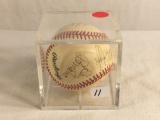 Collector Signed Rawlings MLB Baseball in Case 3.25