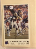 Collector NFL Football Photo Signed by Woodrow Lowe 8.5