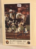 Collector NFL Football Photo Signed by Andy Hawkins 8.5