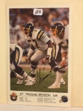 Collector NFL Football Photo Signed by Thomas Benson 8.5