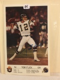 Collector NFL Football Photo Signed by Tom Flick 8.5