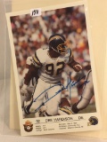 Collector NFL Football Photo Signed by Dee Hardison 8.5