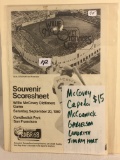 Collector Signed 1980 Souvenir Scoresheet - See Pictures