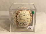 Collector Rawlings MLB Baseball Signed by 1992 Old Timers in Case - See Pics
