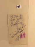 Collector Signed Paper - See Pictures