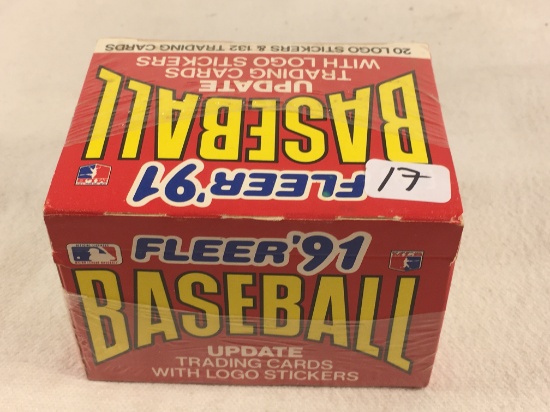 Collector Factory Sealed Fleer '91 Baseball Update Trading Cards with Logo Stickers