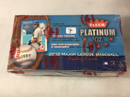 Collector Factory Sealed Fleer 2002 Platinum MLB Baseball Trading Cards