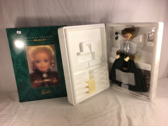 Collector 1996 Barbie Mattel Holiday Caroler Porcelain Barbie Collection Doll 16"T Box