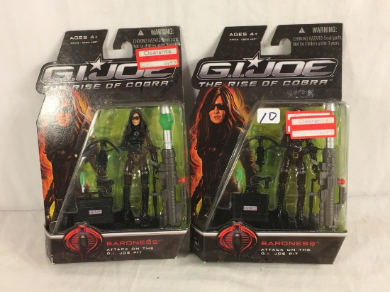 Lot of 2 New G.I. Joe The Rise Of Cobra Action Figures 4"Tall/each - See Pictures