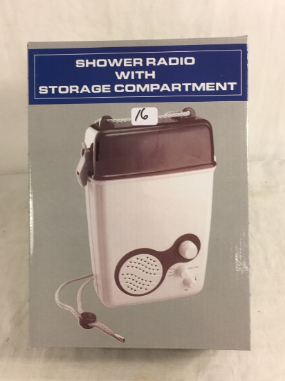 NIB Shower Radio With Storage Comartment - See Pictures