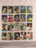 Lot of 20 Pcs Collector Loose Vintage Assorted Baseball Players Trading Cards - See Pictures