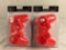 Lot of 2 Pcs Collector NIP Playstation 3 Controller Glove For SIXAXIS Color Red