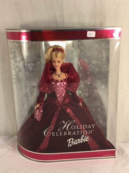 Collector NIP 2002 Mattel Holiday Celebration Barbie Doll 11-12" Tall Doll - See Pictures