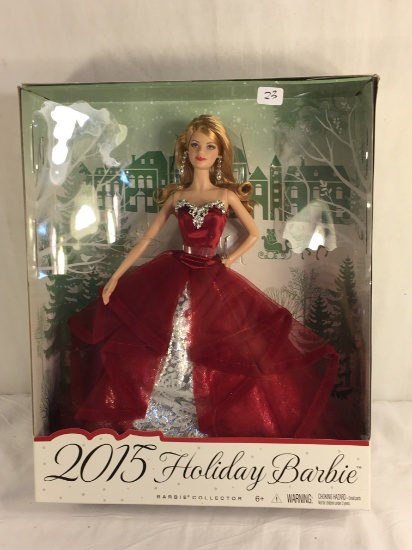 Collector NIP 2015 Mattel Holiday Celebration Barbie Doll 11-12" Tall Doll - See Pictures